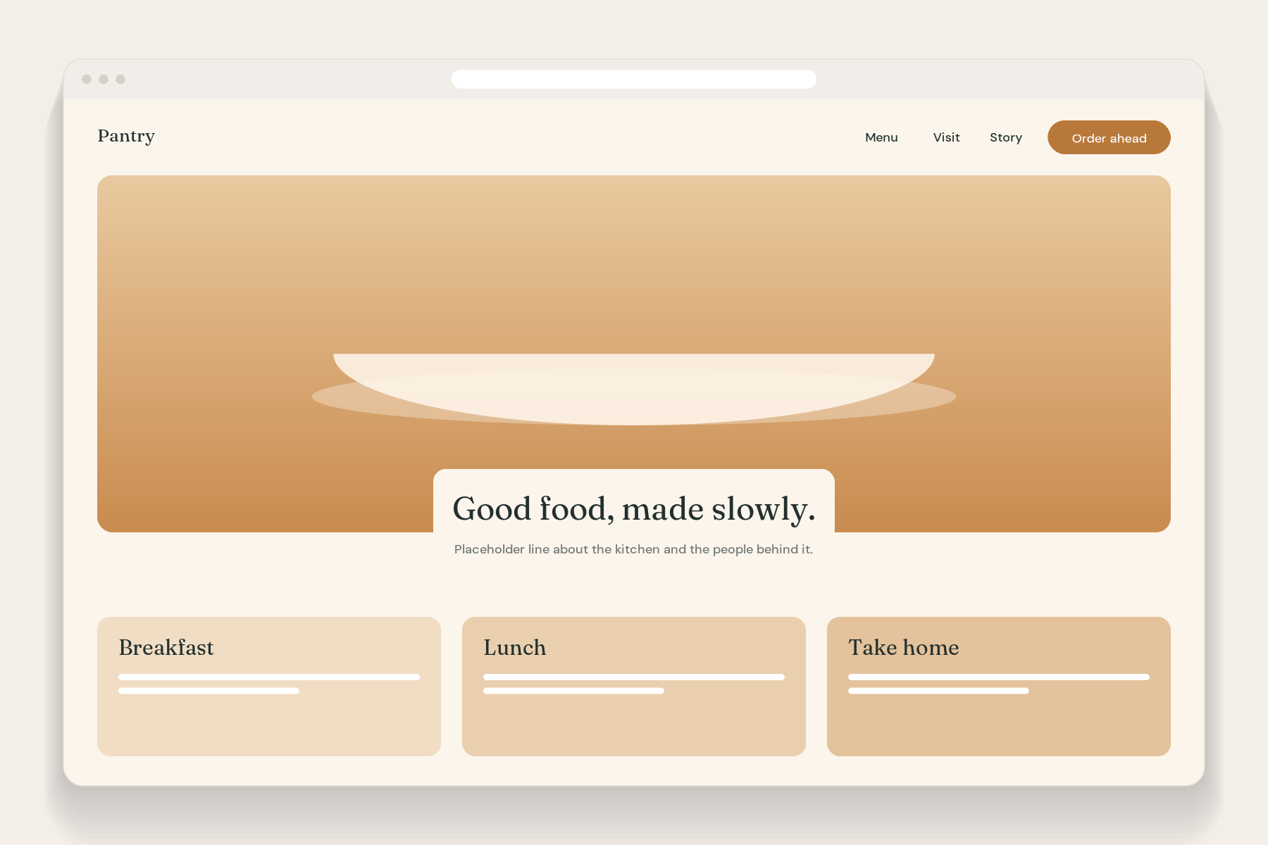 Pantry website preview