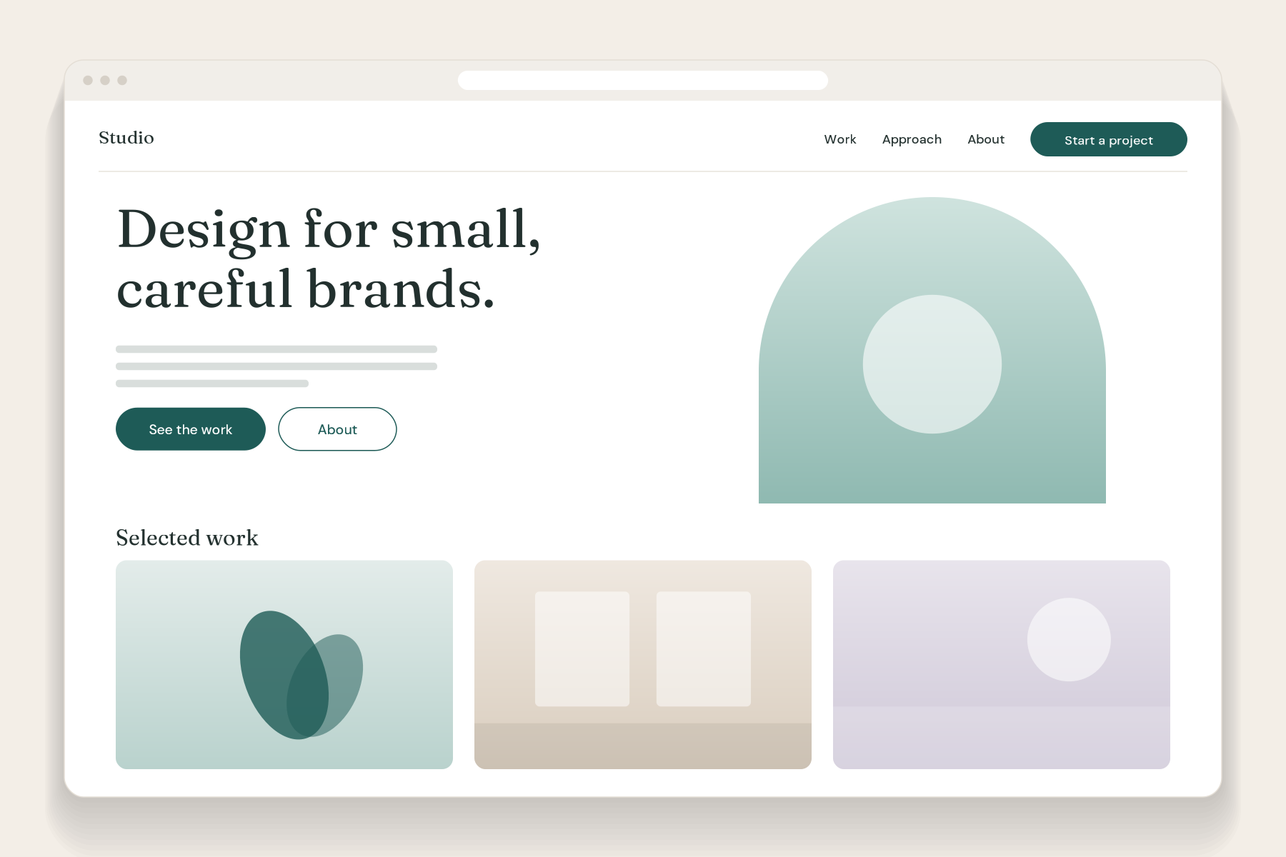 Studio website preview